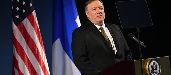 U.S. Secretary of State Mike Pompeo speaks on Arctic policy at the Lappi Areena in Rovaniemi, Finland May 6, 2019 - Sputnik International