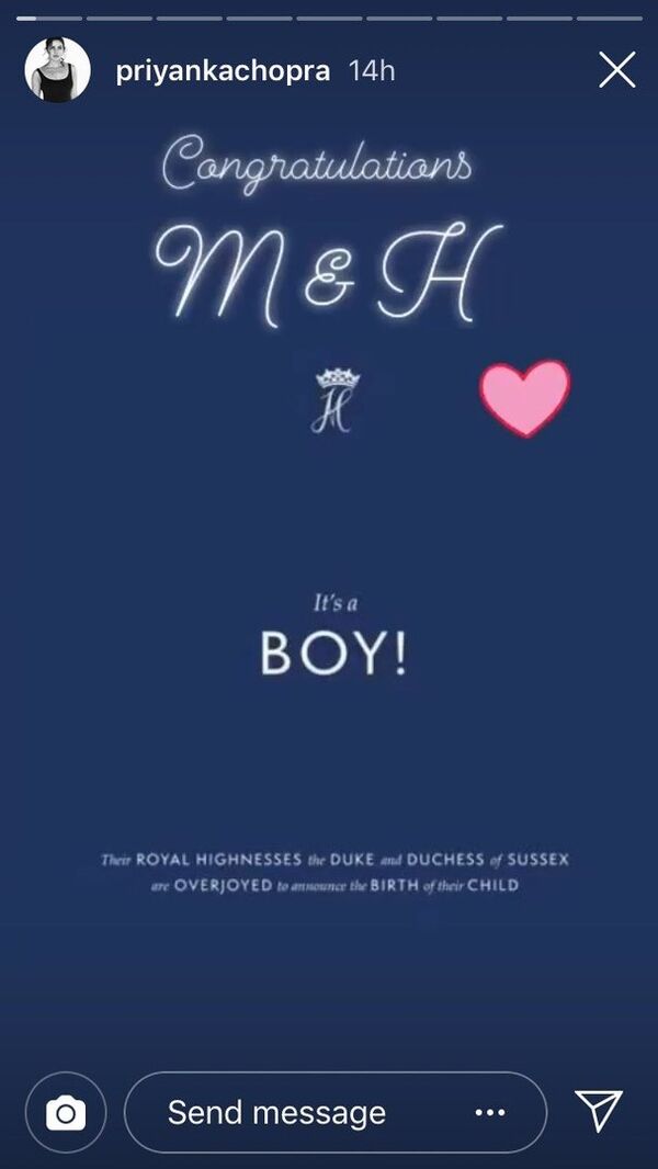 Priyanka Chopra's congratulations to Prince Harry and Meghan Markle on the royal baby's arrival - Sputnik International