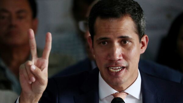 Venezuelan opposition leader Juan Guaido, who many nations have recognised as the country's rightful interim ruler, gestures during a news conference in Caracas, Venezuela May 9, 2019. REUTERS/Ivan Alvarado - Sputnik International