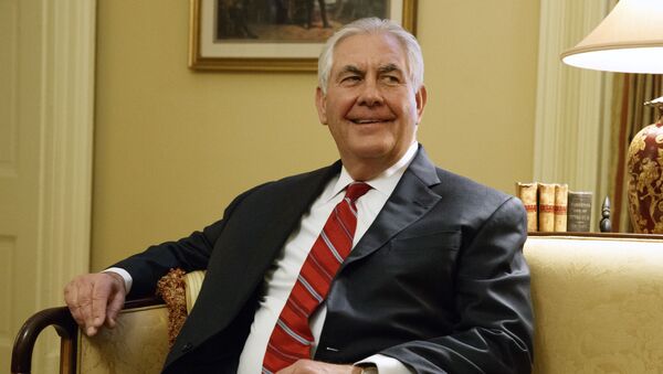 Secretary of State-designate Rex Tillerson pauses during a meeting with Senate Majority Leader Mitch McConnell of Ky. on Capitol Hill in Washington, Wednesday, Jan. 4, 2017. (AP Photo/Evan Vucci) - Sputnik International