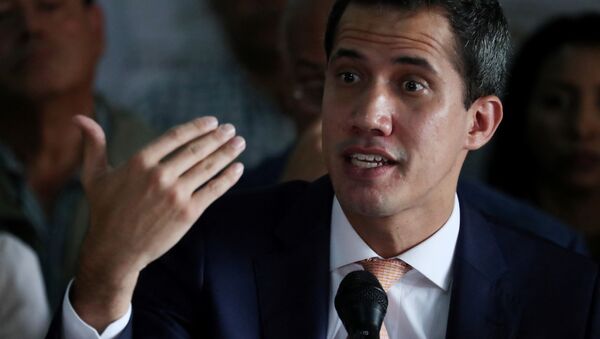 Venezuelan opposition leader Juan Guaido, who many nations have recognised as the country's rightful interim ruler, speaks during a news conference in Caracas, Venezuela May 9, 2019 - Sputnik International