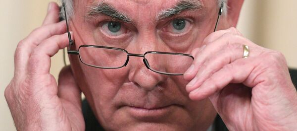 Rex Tillerson during the joint news conference with Russian Foreign Minister Sergei Lavrov following their talks in Moscow - Sputnik International