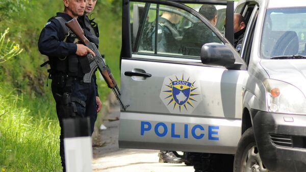 Kosovo police secure the area near the town of Zubin Potok, Kosovo, May 28, 2019 - Sputnik International
