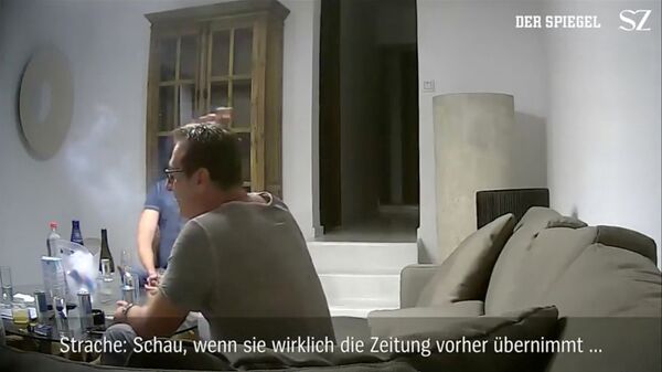 A still image from a footage shot in Ibiza, Spain in July 2017 that has caused Austrian politician Heinz-Christian Strache to step down as vice chancellor and Freedom Party leader A still image from a footage shot in Ibiza, Spain in July 2017 that has caused Austrian politician Heinz-Christian Strache to step down as vice chancellor and Freedom Party leader - Sputnik International