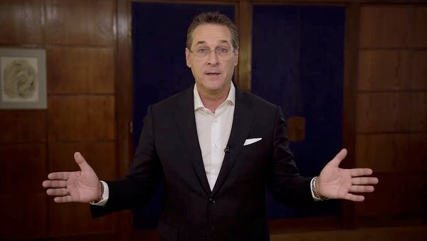 Austria's former Vice Chancellor and former head of Freedom Party Heinz-Christian Strache gives a statement in this in this picture grab obtained from a social media video May 24, 2019 - Sputnik International