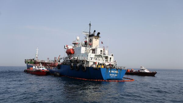 A. Michel UAE tanker is seen off the Port of Fujairah, United Arab Emirates, May 13, 2019 - Sputnik International