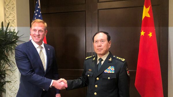 Acting US Defence Secretary Patrick Shanahan and Chinese Defence Minister Wei Fenghe - Sputnik International