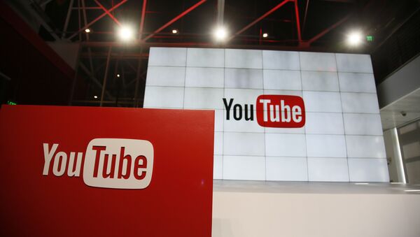  This Oct. 21, 2015, file photo shows signage inside the YouTube Space LA offices in Los Angeles. YouTube’s inability to keep ads off unsavory videos is threatening to transform a rising star in Google’s digital family into a problem child. The key question is whether a recently launched ad boycott of YouTube turns out to be short-lived or the start of a long-term marketing shift away that undercuts Google’s growth, as well as Alphabet Inc., its corporate parent.  - Sputnik International