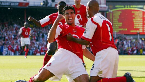 Jose Antonio Reyes celebrates after scoring the 4th goal for Arsenal - Sputnik International