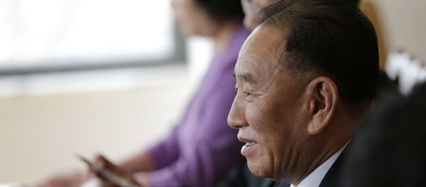 Kim Yong Chol, former North Korean military intelligence chief and one of leader Kim Jong Un's closest aides, attends a meeting with U.S. Secretary of State Mike Pompeo, Thursday, May 31, 2018, in New York. - Sputnik International