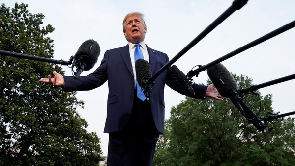 U.S. President Donald Trump speaks to the media as he departs for London from the White House in Washington, U.S., June 2, 2019 - Sputnik International
