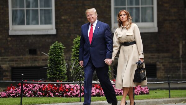President Donald Trump and first lady Melania arrive in Downing Street in central London, Tuesday, June 4, 2019 - Sputnik International
