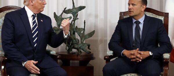 President Donald Trump meets with Irish Prime Minister Leo Varadkar, Wednesday, June 5, 2019, in Shannon, Ireland. Trump is on his first visit to the country as president. President Donald Trump meets with Irish Prime Minister Leo Varadkar, Wednesday, June 5, 2019, in Shannon, Ireland. Trump is on his first visit to the country as president. - Sputnik International