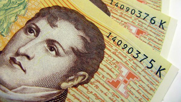 $10 Argentine Peso bills in sequence - Sputnik International