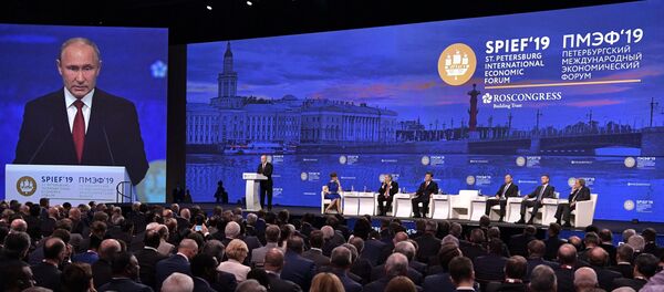 Russian President Vladimir Putin at the St. Petersburg International Economic Forum (SPIEF) Russian President Vladimir Putin at the St. Petersburg International Economic Forum (SPIEF) - Sputnik International