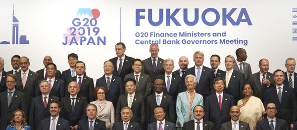 Participants attend a family photo session of the G20 finance ministers and central bank governors meeting  - Sputnik International