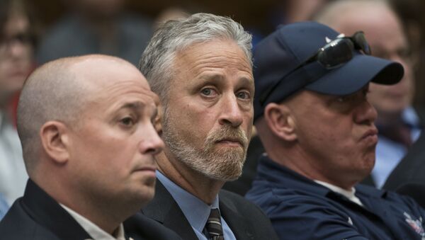 Entertainer and activist Jon Stewart lends his support to firefighters, first responders and survivors of the September 11 terror attacks at a hearing by the House Judiciary Committee as it considers permanent authorization of the Victim Compensation Fund, on Capitol Hill in Washington, Tuesday, June 11, 2019. - Sputnik International