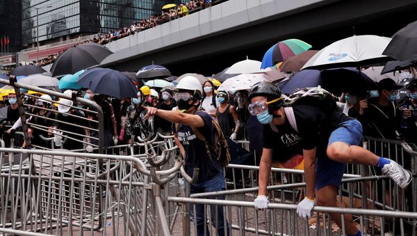 Demonstration against a proposed extradition bill in Hong Kong - Sputnik International