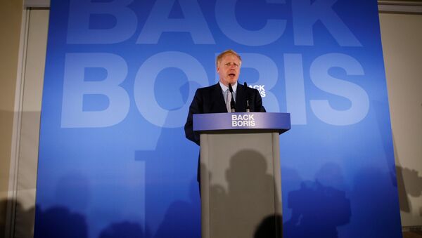 Conservative Party leadership candidate Boris Johnson speaks during the launch of his campaign in London, Britain June 12, 2019. - Sputnik International