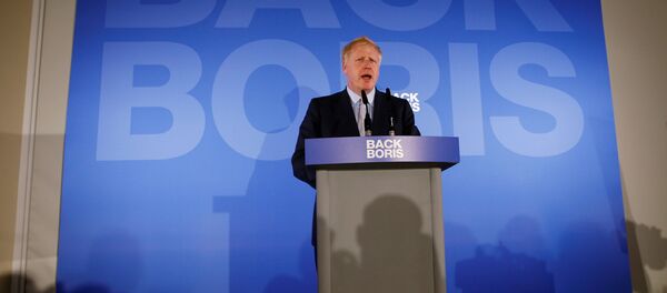 Conservative Party leadership candidate Boris Johnson speaks during the launch of his campaign in London, Britain June 12, 2019. - Sputnik International