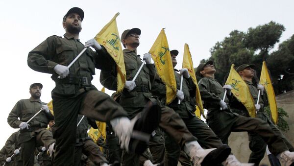 FILE - In this Nov. 12, 2010 file photo, Hezbollah fighters parade during the inauguration of a new cemetery for their fighters who died in fighting against Israel, in a southern suburb of Beirut, Lebanon - Sputnik International