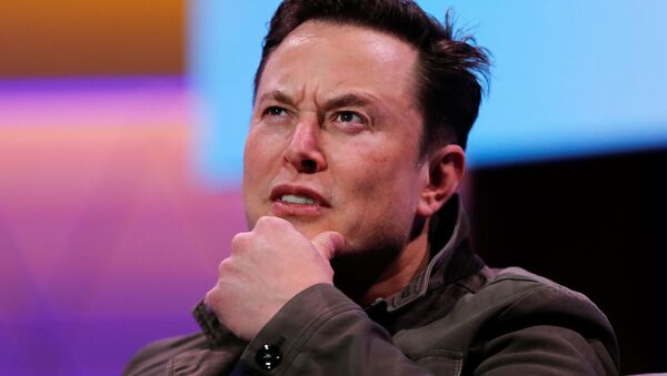 SpaceX owner and Tesla CEO Elon Musk gestures during a conversation with legendary game designer Todd Howard (not pictured) at the E3 gaming convention in Los Angeles, California, U.S., June 13, 2019 - Sputnik International