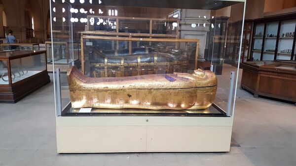 Sarcophagi of Yuya and Tjuyu. Egyptian Museum (Cairo) - Sputnik International