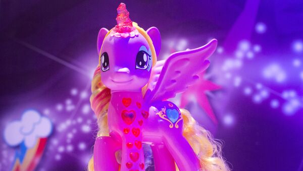 A My Little Pony Cutie Mark Magic Princess Cadence is displayed at the Hasbro showroom at the North American International Toy Fair, Saturday, Feb. 14, 2015, in New York. - Sputnik International