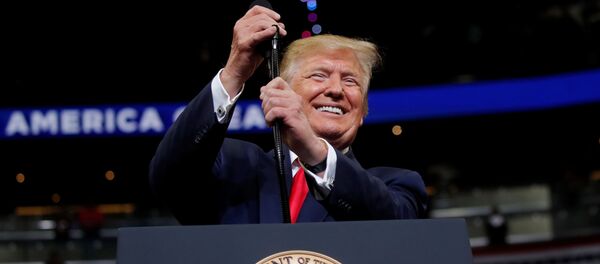 U.S. President Donald Trump reacts on stage formally kicking off his re-election bid with a campaign rally in Orlando, Florida, U.S., June 18, 2019 U.S. President Donald Trump reacts on stage formally kicking off his re-election bid with a campaign rally in Orlando, Florida, U.S., June 18, 2019 - Sputnik International