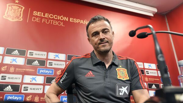 Spain's coach Luis Enrique holds a press conference at the Mestalla stadium in Valencia on March 22, 2019 on eve of the Euro 2020 qualifying match Spain vs Norway - Sputnik International
