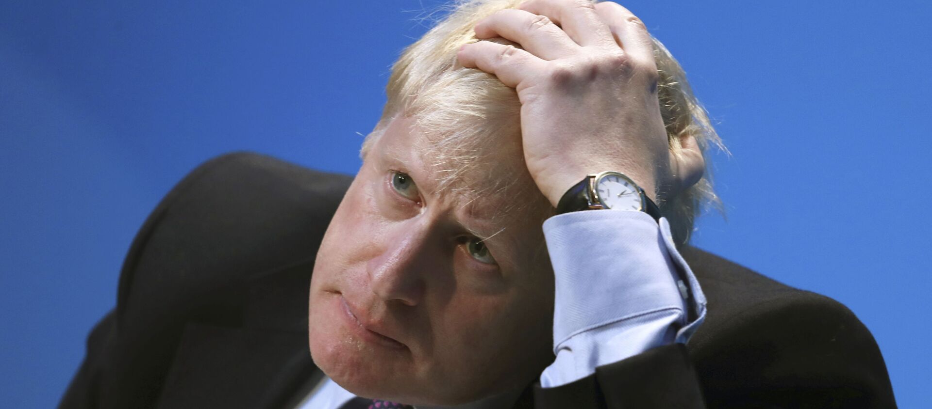 Britain's Conservative party leadership candidate Boris Johnson gestures during the first party hustings at the ICC in Birmingham, England, Saturday June 22, 2019 - Sputnik International, 1920, 19.06.2021
