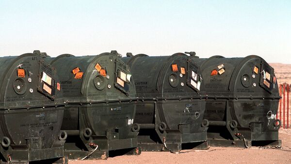 Pershing II missile containers before destruction - Sputnik International