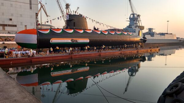 Kalvari-class submarine Khanderi, built by Mazagon and DCNS for the Indian Navy - Sputnik International