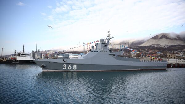 The new Vasily Bykov patrol ship is pictured during its commissioning ceremony, in Novorossiysk, Russia - Sputnik International