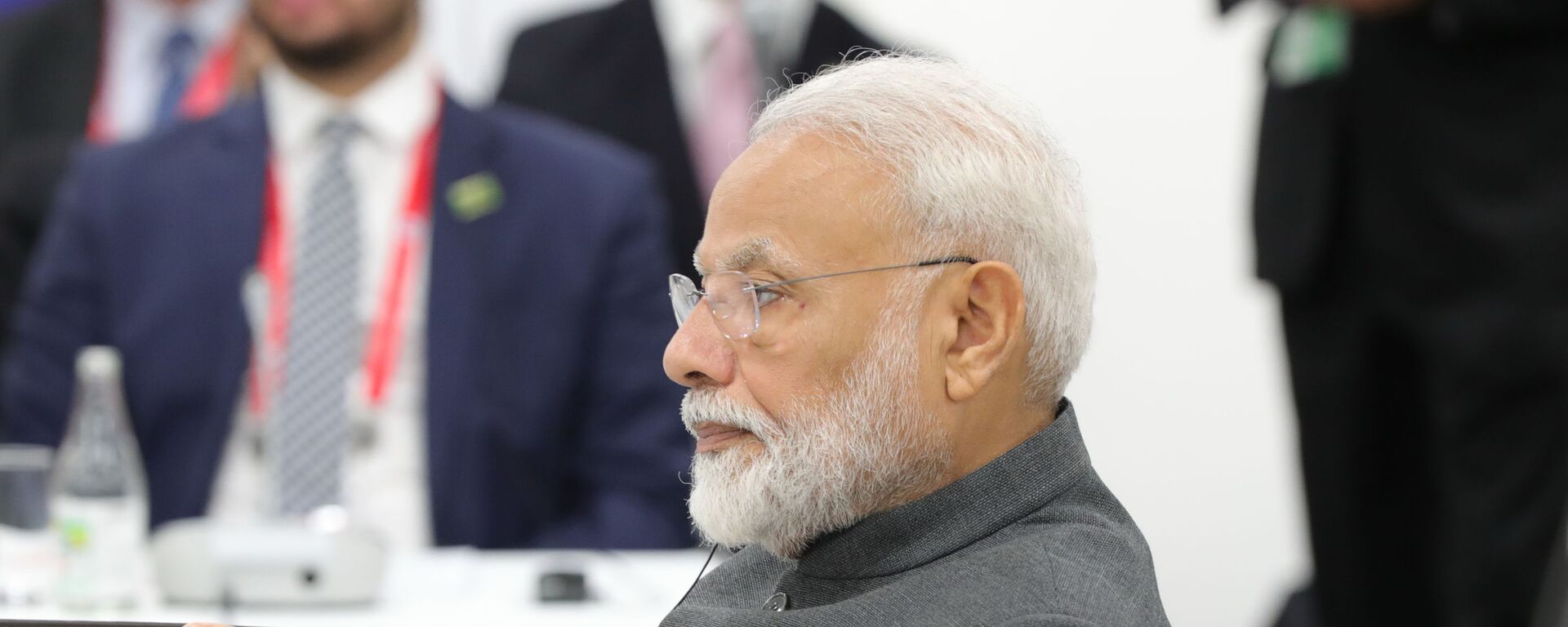 India's Prime Minister Narendra Modi attends a meeting of the BRICS heads of state on the sidelines of the Group of 20 (G20) leaders summit in Osaka, Japan - Sputnik International, 1920, 01.11.2022