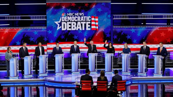 Candidates debate during the second night of the first U.S. 2020 presidential election Democratic candidates debate in Miami, Florida - Sputnik International