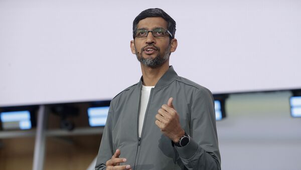 FILE - In this Tuesday, May 7, 2019 file photo, Google CEO Sundar Pichai speaks during the keynote address of the Google I/O conference in Mountain View, Calif. - Sputnik International
