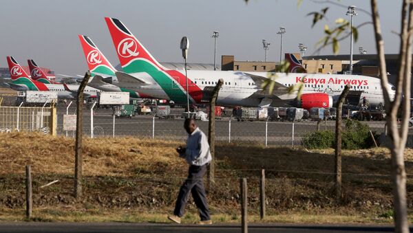 Kenya Airways planes are seen parked at the Jomo Kenyatta International Airport near Nairobi, Kenya March 6, 2019 - Sputnik International