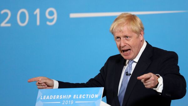 Boris Johnson, a leadership candidate for Britain's Conservative Party, speaks during a hustings event in Belfast, Northern Ireland, July 2, 2019 - Sputnik International
