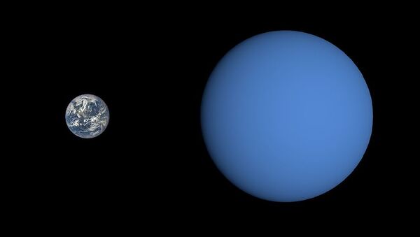 Size comparison of Gliese 3470 b with Earth  - Sputnik International