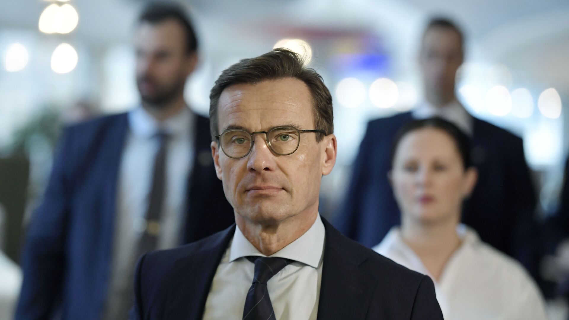 Ulf Kristersson, leader of the center-right party Moderates, makes his way to a press meeting in the Riksdag, Stockholm, Wednesday Nov. 14, 2018 - Sputnik International, 1920, 05.07.2022