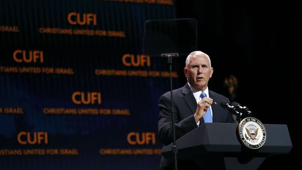 Vice President Mike Pence speaks at the Christians United for Israel's annual summit - Sputnik International
