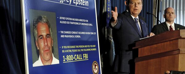 United States Attorney for the Southern District of New York Geoffrey Berman speaks during a news conference, in New York, Monday, July 8, 2019. Federal prosecutors announced sex trafficking and conspiracy charges against wealthy financier Jeffrey Epstein. Court documents unsealed Monday show Epstein is charged with creating and maintaining a network that allowed him to sexually exploit and abuse dozens of underage girls. United States Attorney for the Southern District of New York Geoffrey Berman speaks during a news conference, in New York, Monday, July 8, 2019. Federal prosecutors announced sex trafficking and conspiracy charges against wealthy financier Jeffrey Epstein. Court documents unsealed Monday show Epstein is charged with creating and maintaining a network that allowed him to sexually exploit and abuse dozens of underage girls. - Sputnik International