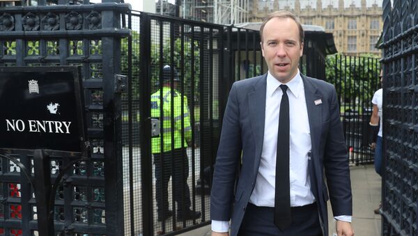 Britain's Health Secretary Matt Hancock is seen near the Houses of Parliament in London, Britain June 20, 2019 - Sputnik International