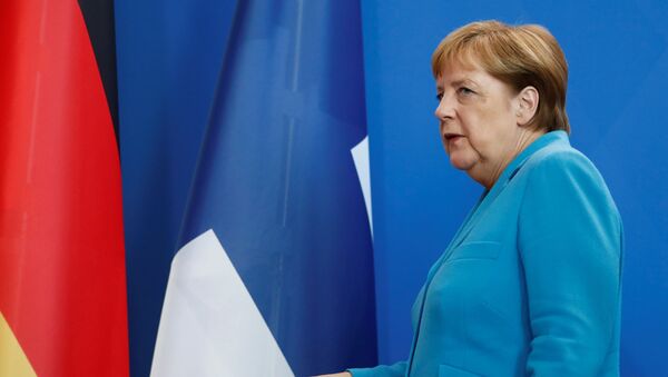 German Chancellor Angela Merkel leaves after a news conference with Finland's new Social Democrat Prime Minister Antti Rinne, at the Chancellery in Berlin, Germany, July 10, 2019 - Sputnik International