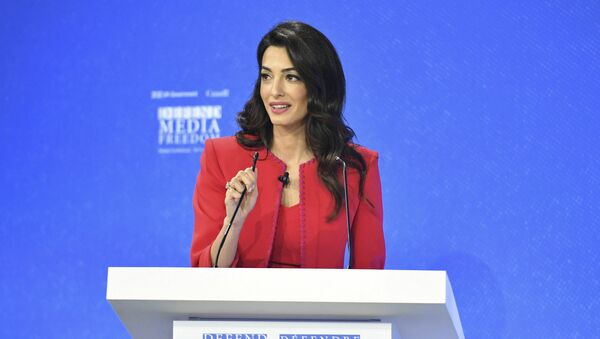 Amal Clooney spekas during the Global Conference for Media Freedom at The Printworks in London, Wednesday, July 10, 2019 - Sputnik International