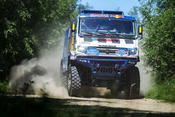 A truck piloted by a participant of the Silk Way Rally during its leg in Russia's Irkutsk region.  - Sputnik International