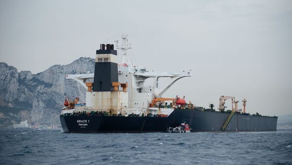  A picture shows supertanker Grace 1 off the coast of Gibraltar on July 6, 2019 - Sputnik International