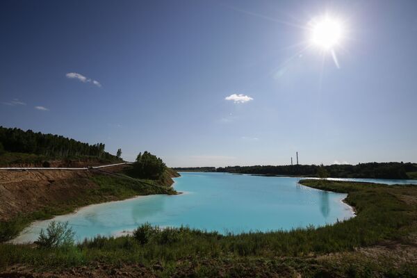 A view of a lake near an energy plant's ash dump site in Novosibirsk. - Sputnik International