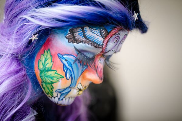 A model at the 2019 World Bodypainting Festival. - Sputnik International